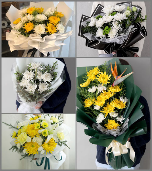 山东莱芜莱城区鹏泉街道北张家庄村白事花束代送